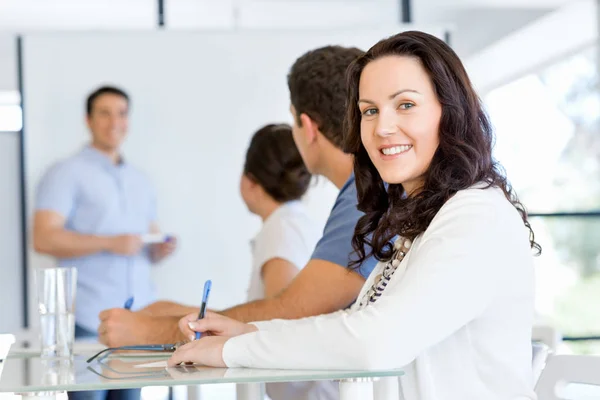 Business meeting with presentation — Stock Photo, Image