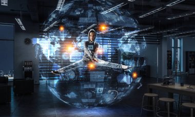 Dans tutkusu var. Karışık teknik