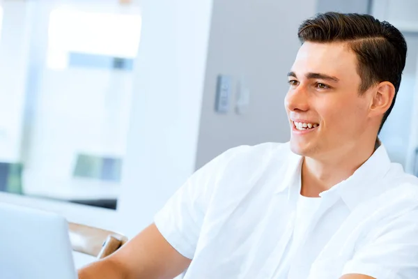 Portrait of a handsome young man indoor — Stock Photo, Image