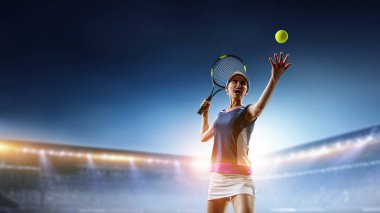 Büyük tenis oyuncusu. Karışık teknik