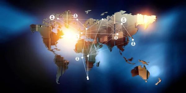 Concept of global networking — Stock Photo, Image