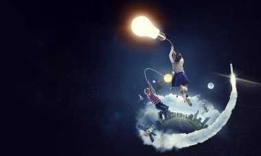 O parlak fikrim var. Karışık teknik