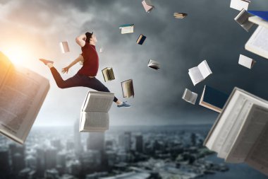 Onun dünya danstır. Karışık teknik