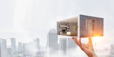 Senin düş ev tasarım. Karışık teknik