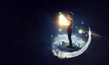 O parlak fikrim var. Karışık teknik