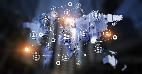 Concept of global networking — Stock Photo, Image
