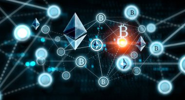 Cryptocurrency arka plan kavramı