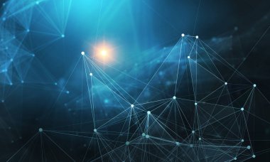 Bilgisayar bağlantı yapısı. 3D render