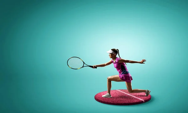 Grand joueur de tennis. Techniques mixtes — Photo