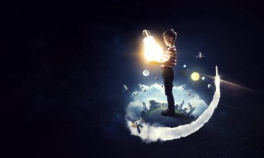 O parlak fikrim var. Karışık teknik