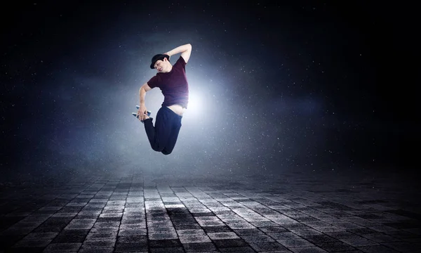 Dance is his world . Mixed media — Stock Photo, Image