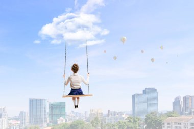 Mutlu dikkatsiz çocukluk. Karışık teknik