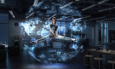 Dans tutkusu var. Karışık teknik