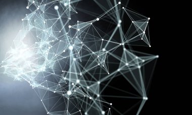 Bağlantı ve iletişim kavramı. 3D render