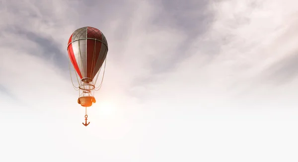 Αερόστατο ψηλά στον ουρανό — Φωτογραφία Αρχείου