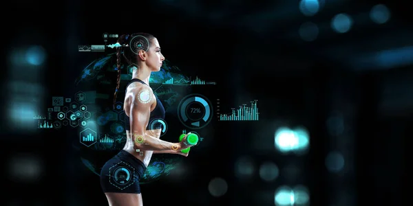 Tehnologii pentru sport. Media mixtă — Fotografie, imagine de stoc