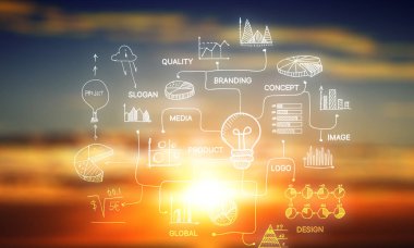 Kavram arka plan olarak başarı için fikirler