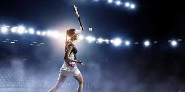 Stora tennisspelare. Mixed media — Stockfoto
