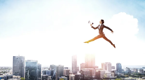 Cheerful business lady — Stock Photo, Image