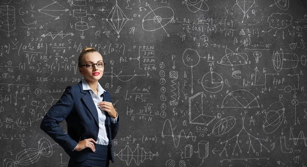 Mujer profesora en gafas — Foto de Stock