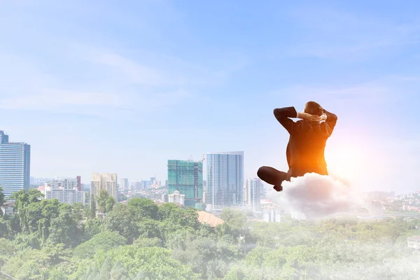 Das innere Gleichgewicht finden. Gemischte Medien — Stockfoto