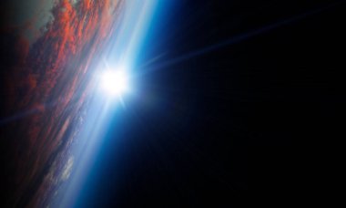 Soyut gezegenler ve uzay arkaplanı