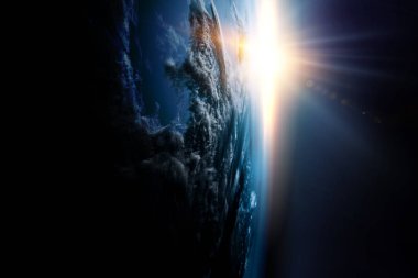 Soyut gezegenler ve uzay arkaplanı