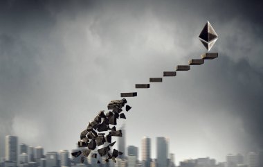 Gökyüzünde kripto para birimi başarı merdiveni