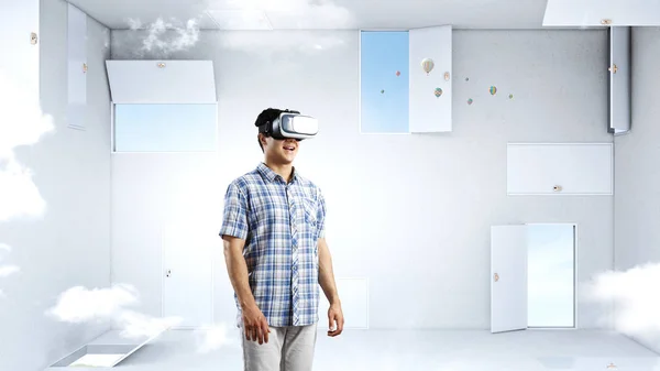 Giusta decisione e realtà virtuale. Mezzi misti — Foto Stock