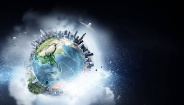 Dünya Gezegeni soyut komik eğlenceli tema