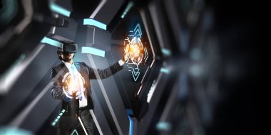 Sanal gerçeklik deneyimi. Geleceğin teknolojileri. Karışık ortam