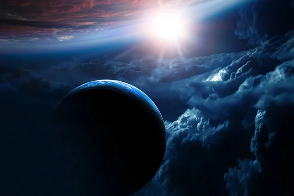 Absztrakt bolygók és tér háttér — Stock Fotó