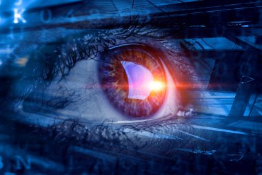 Soyut yüksek teknoloji göz konsepti