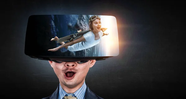 Esperienza di realtà virtuale. Mezzi misti — Foto Stock