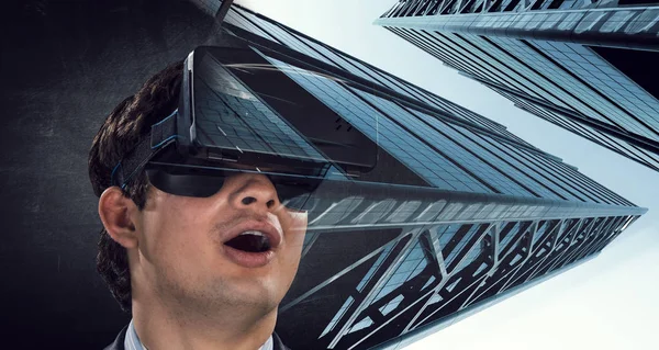 Experiência de realidade virtual. Tecnologias do futuro. — Fotografia de Stock