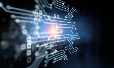 Soyut yüksek teknoloji dijital ekran arka plan