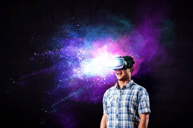 Sanal gerçeklik deneyimi. Geleceğin teknolojileri. Karışık ortam