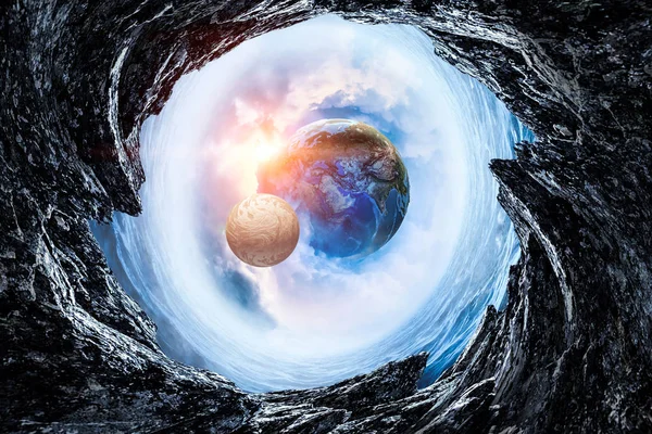 Earth and Moon abstract image — Stock Photo, Image