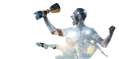 Soyut futbol teması - en ateşli maç anları