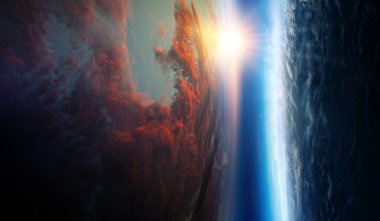 Soyut gezegenler ve uzay arkaplanı