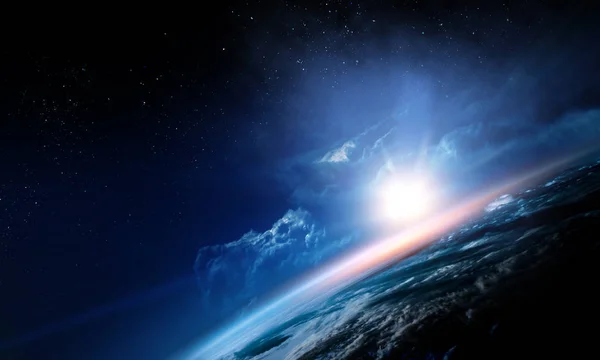 Belleza del espacio profundo. Órbita del planeta. — Foto de Stock