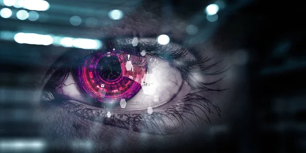 Abstrato conceito de olho de alta tecnologia — Fotografia de Stock