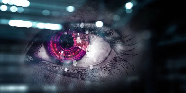 Concept abstrait des yeux de haute technologie — Photo