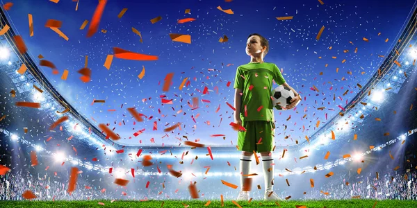 サッカーのチャンピオンだ。混合メディア — ストック写真