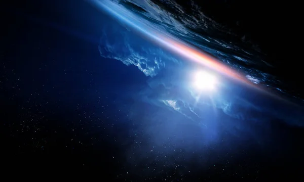Bellezza dello spazio profondo. orbita del pianeta. — Foto Stock