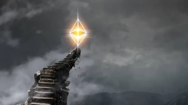 Stairway to Ethereum az égen — Stock Fotó