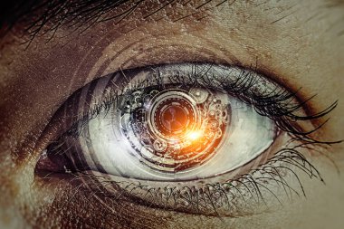 Soyut yüksek teknoloji göz konsepti