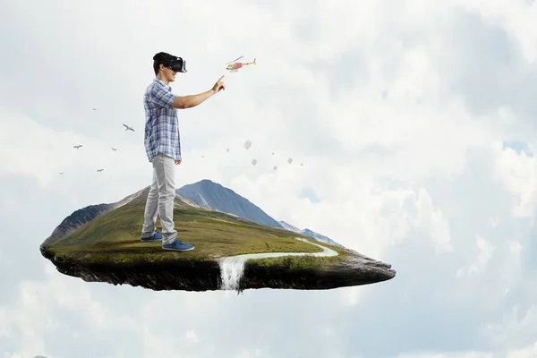 Досвід віртуальної реальності. Технології майбутнього . — стокове фото