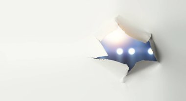 Stadyum manzaralı kağıt yırtılması efekti