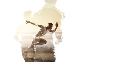 Sprinter beyaz üzerinde izole çalışıyor